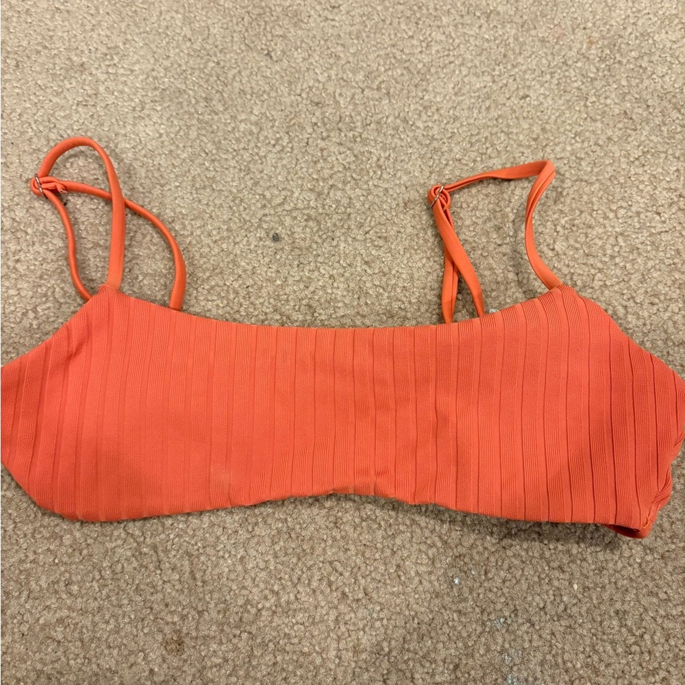 Tilly's Orange Ribbed Crop Camisole